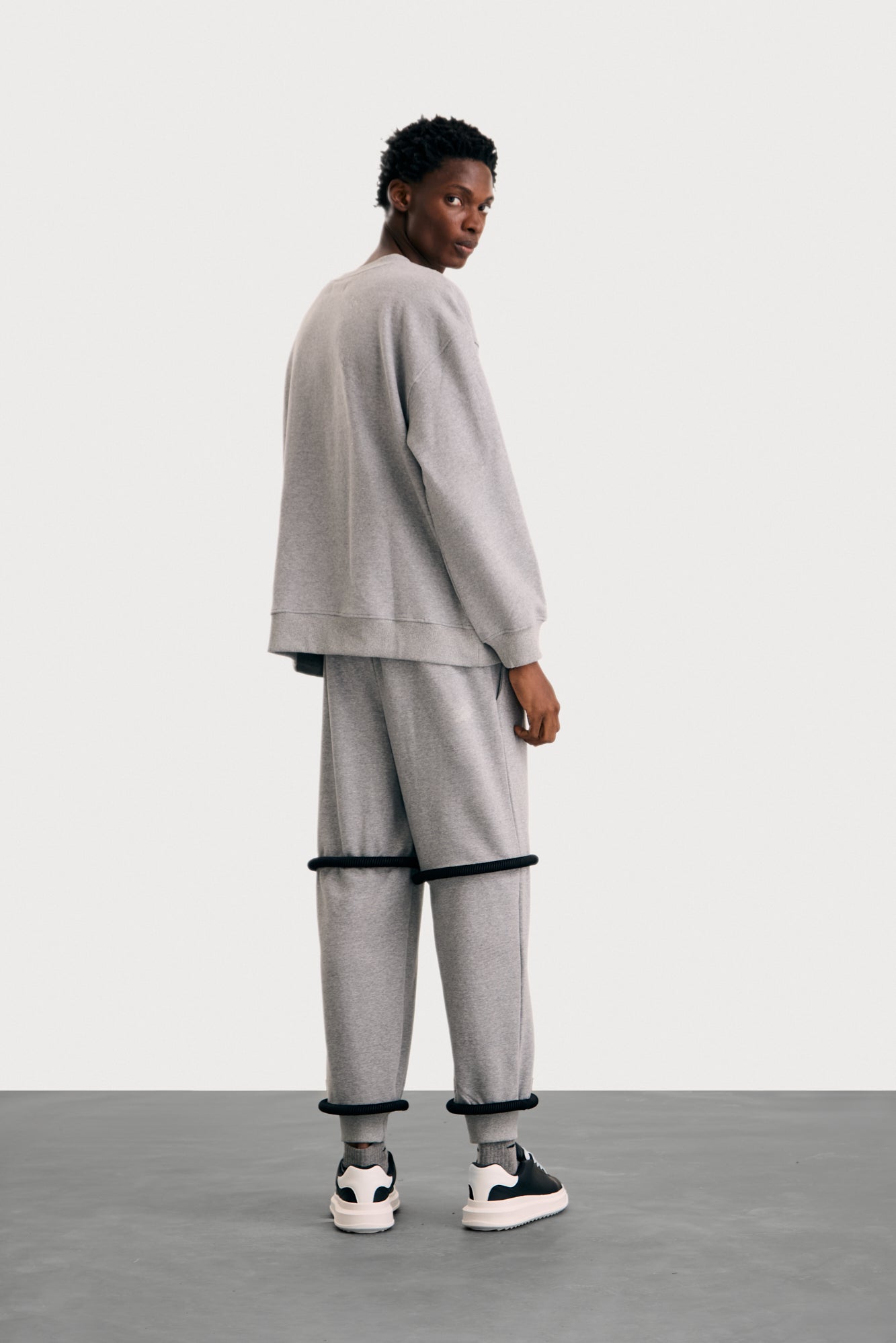 Black on Grey Agal Sweatpants