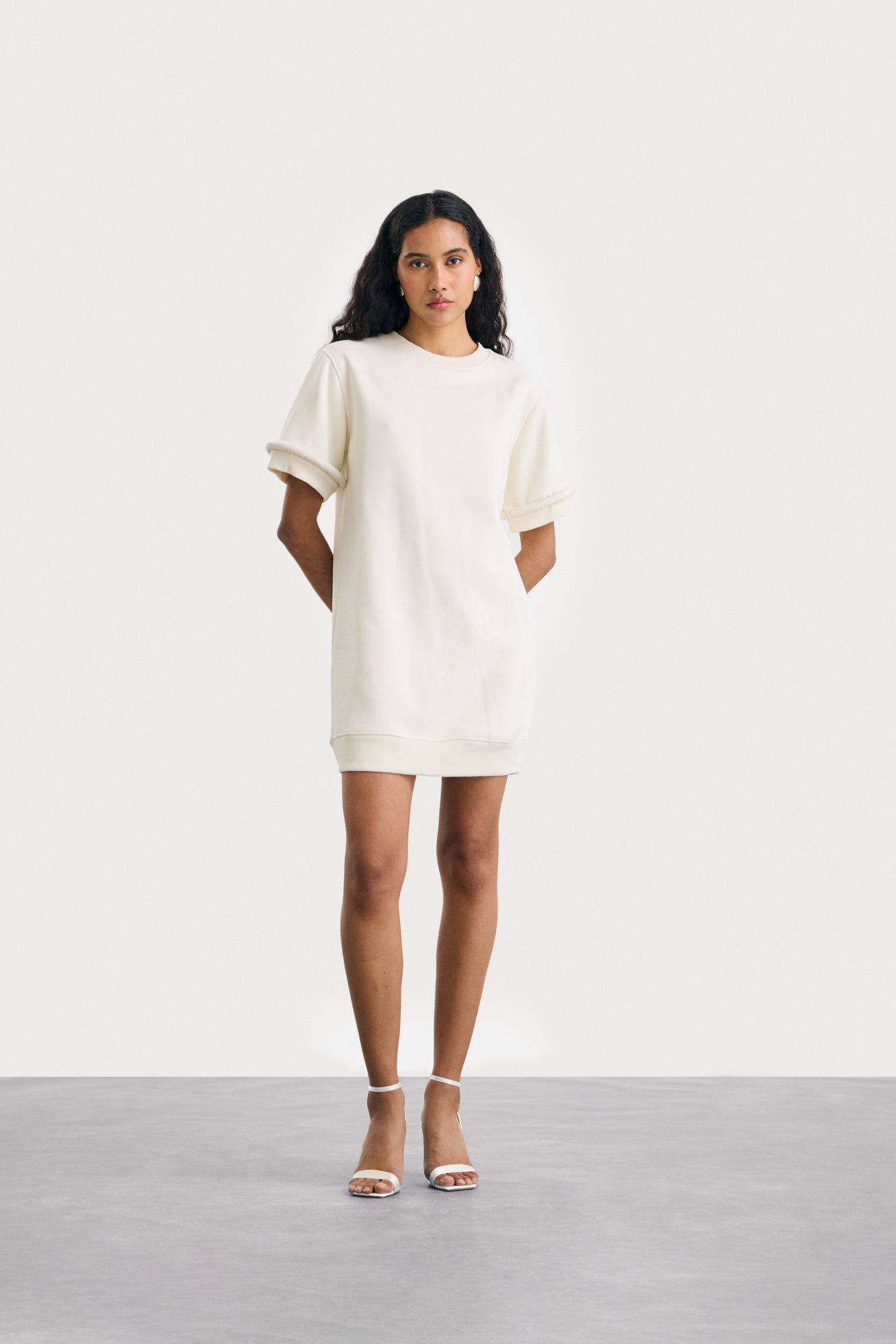 Agal Sweatshirt Dress in Ivory
