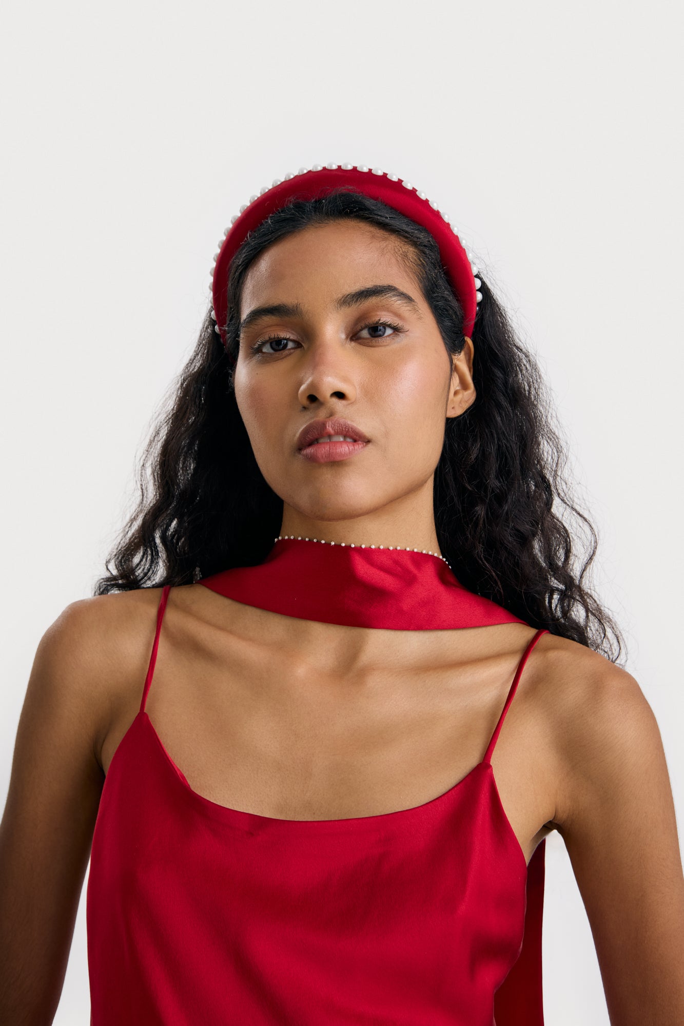 Red Lina Slip Dress