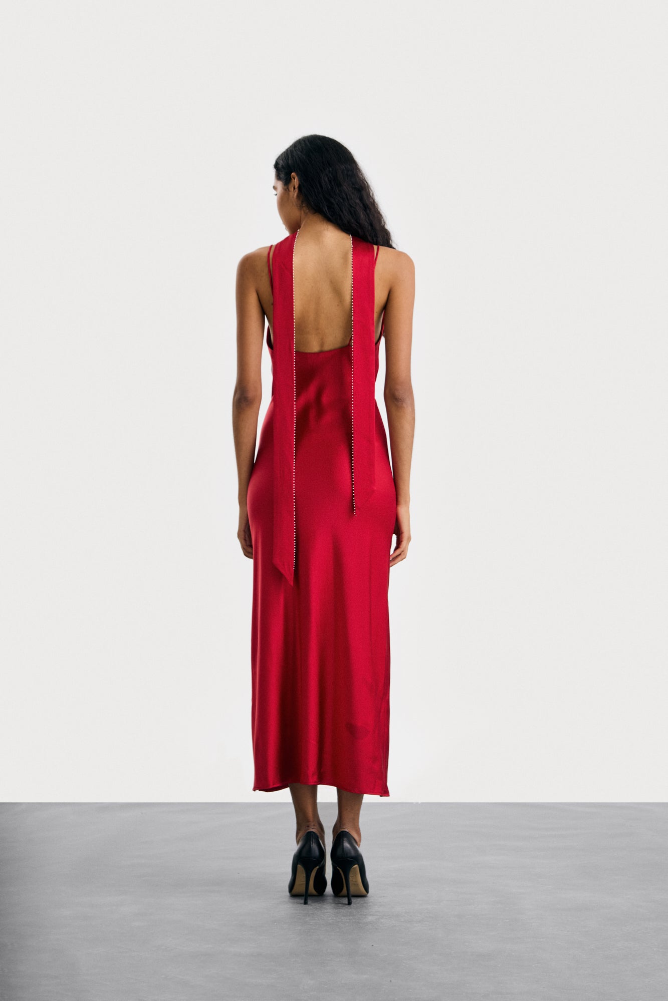 Red Lina Slip Dress
