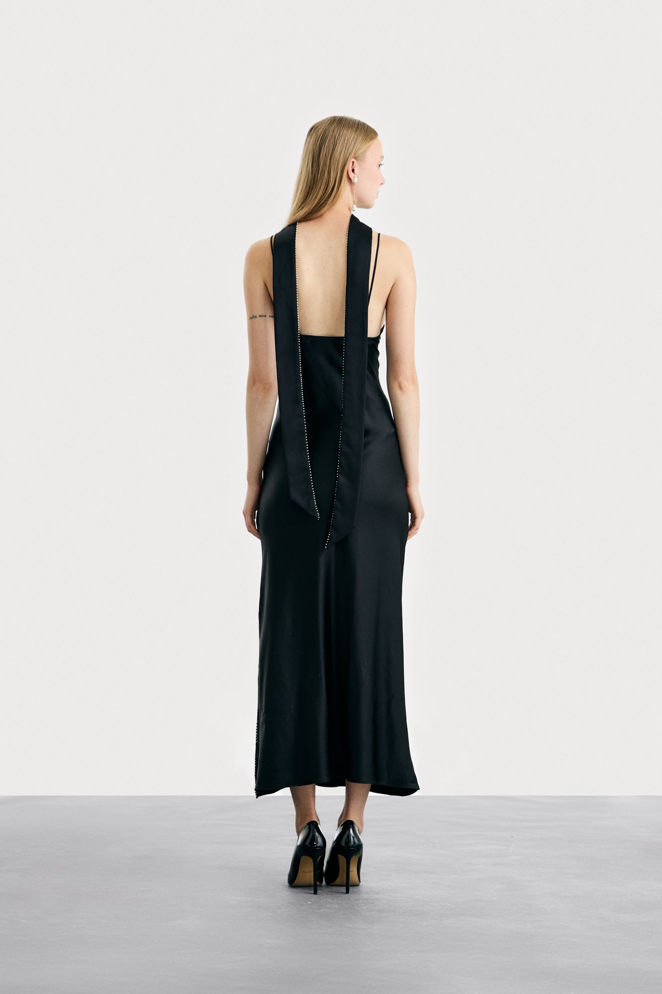 Black Lina Slip Dress