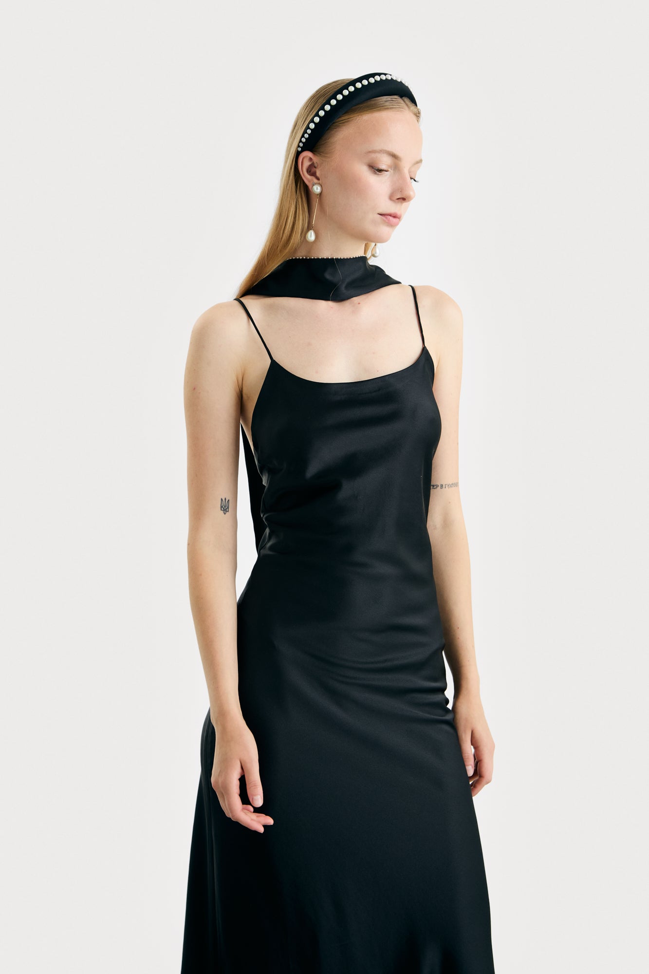 Black Lina Slip Dress