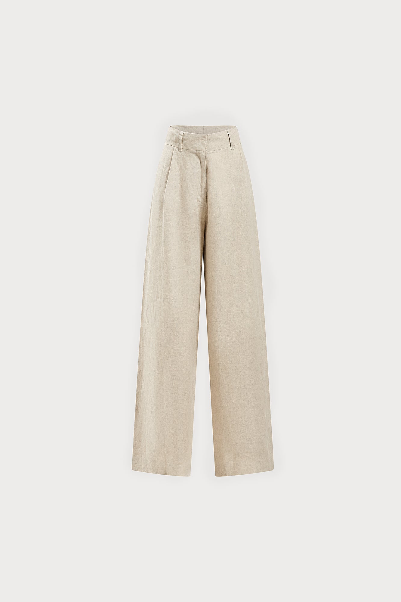 Natural Raha Trousers in High-Wide