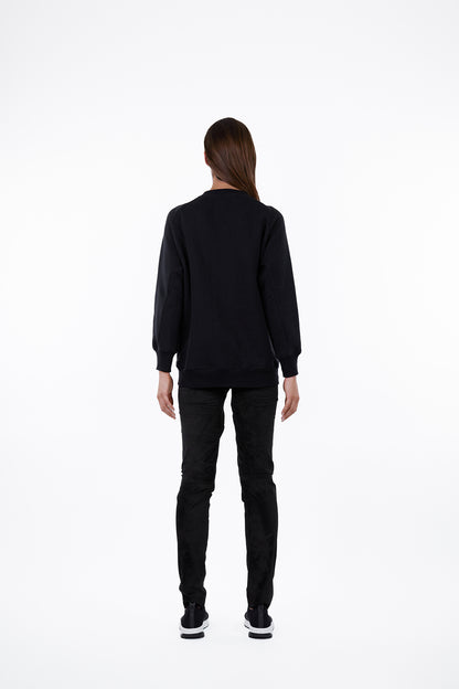 Ivory on Black Agal Sweatshirt