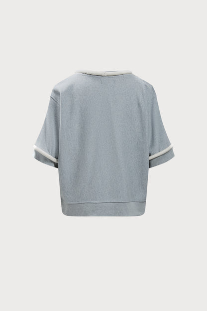 Ivory on Grey Agal Sweat-T