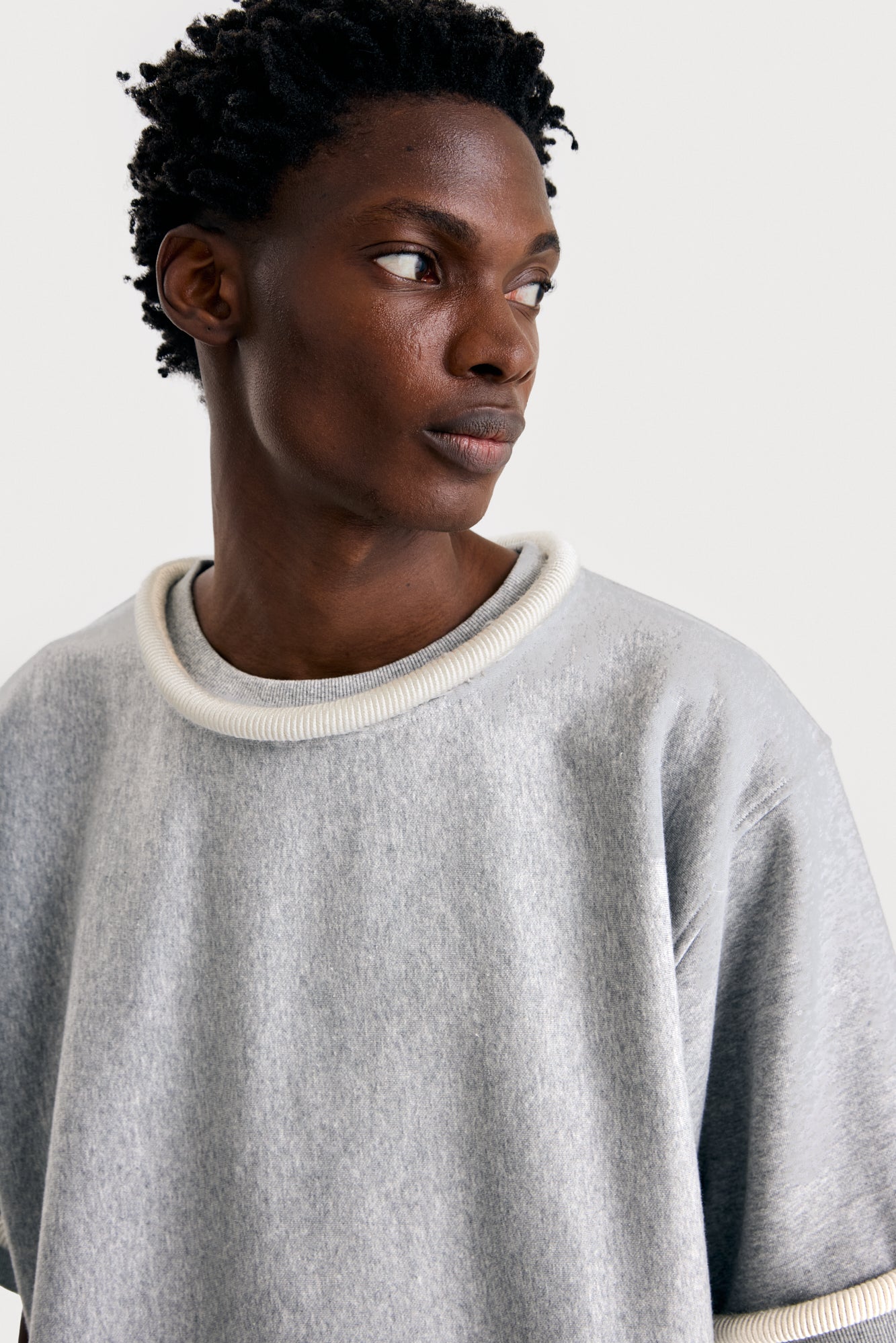 Ivory on Grey Agal Sweat-T