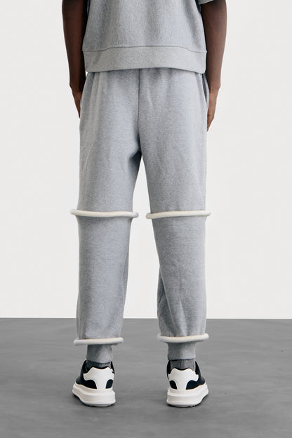 Ivory on Grey Agal Sweatpants