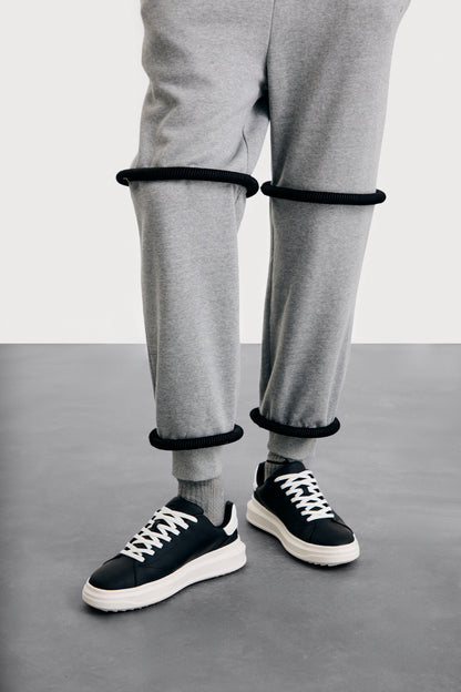 Black on Grey Agal Sweatpants