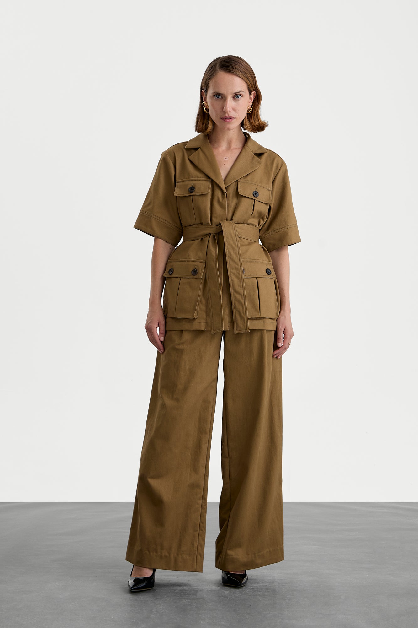 Tan Womens Safari Jacket