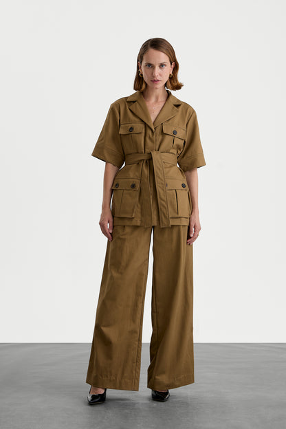 Tan Womens Safari Jacket