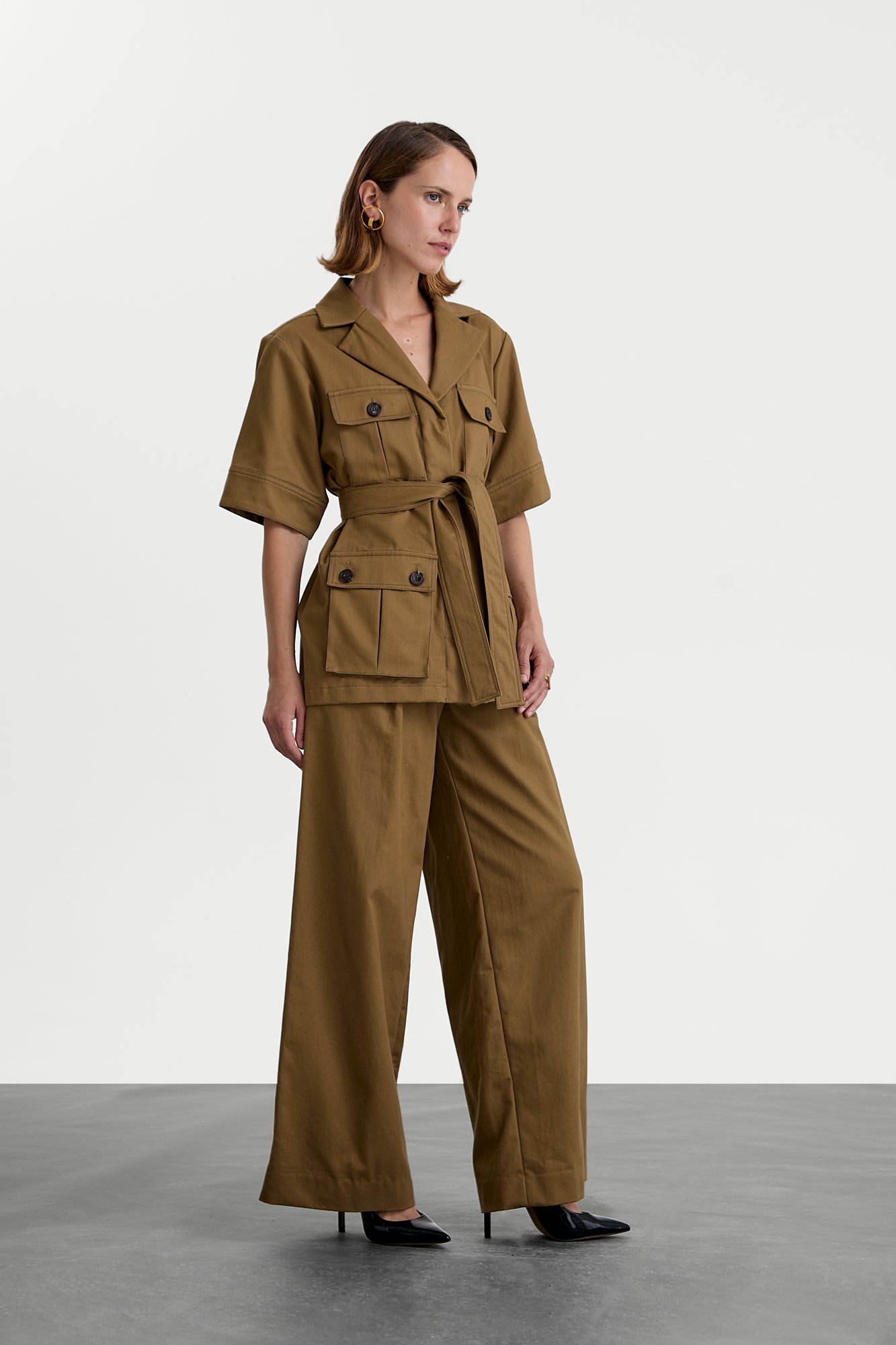 Tan Womens Safari Jacket