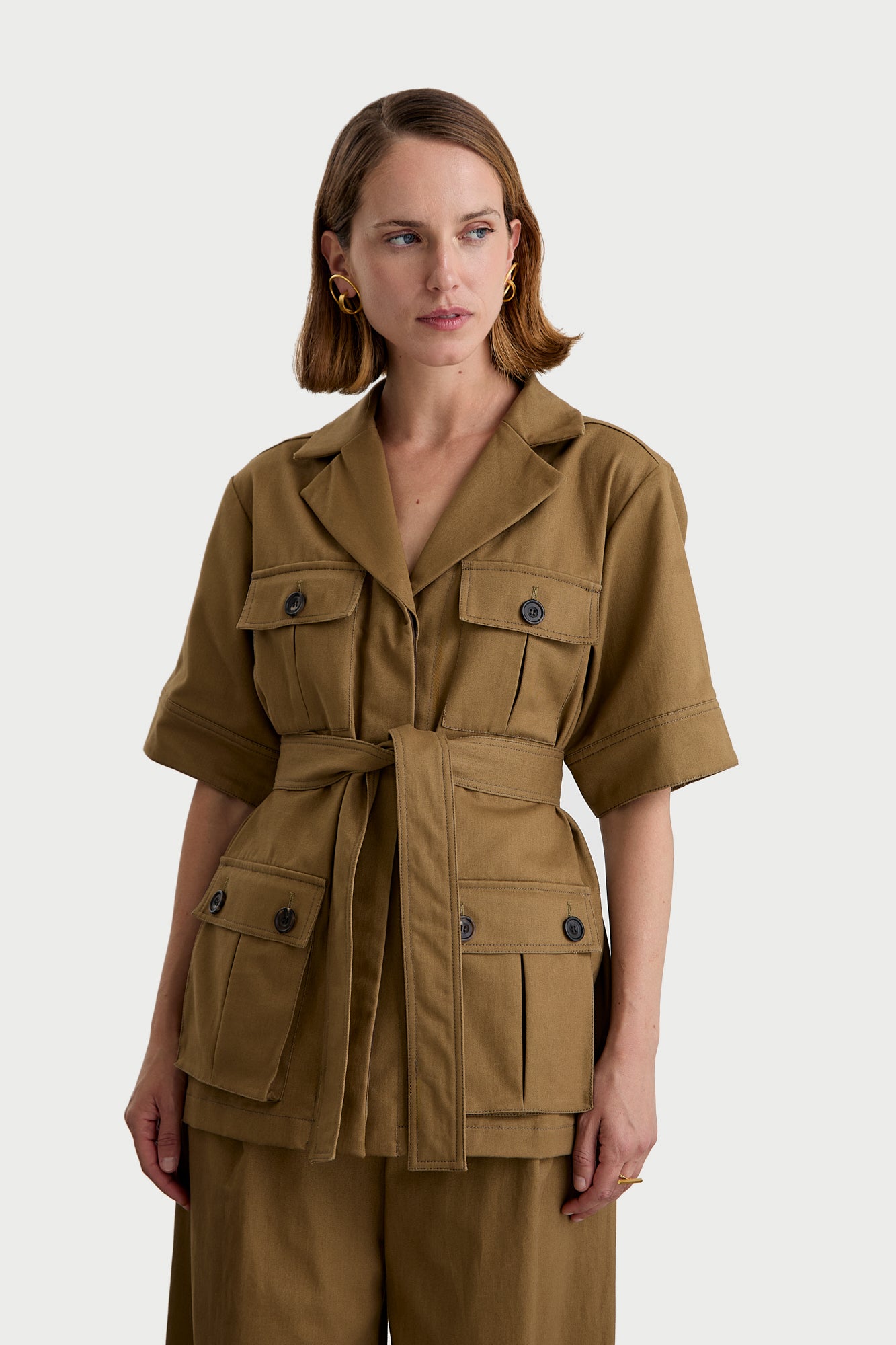 Tan Womens Safari Jacket