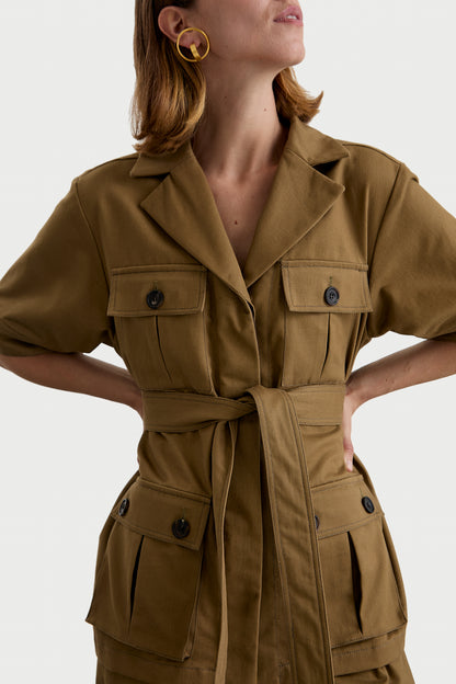 Tan Womens Safari Jacket