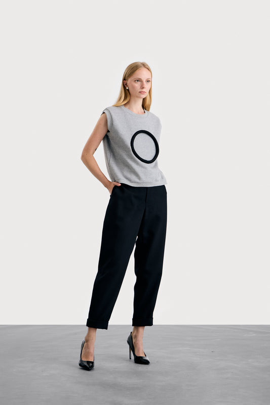 Agal Crop Vest in Grey