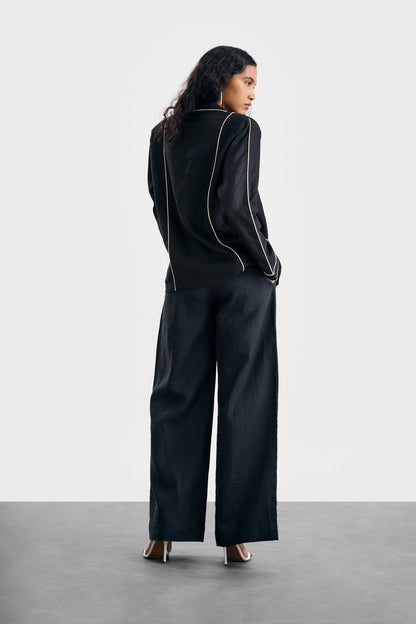 Black Raha Trousers in High-Wide