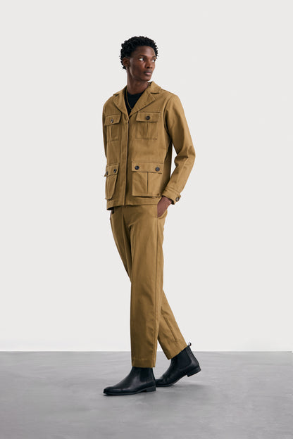 Tan Mens Safari Jacket