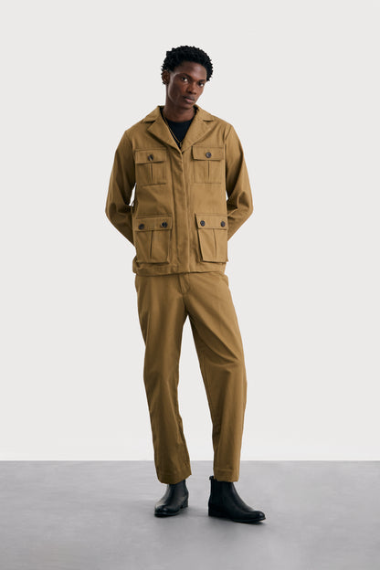 Tan Mens Safari Jacket