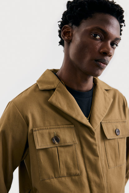 Tan Mens Safari Jacket