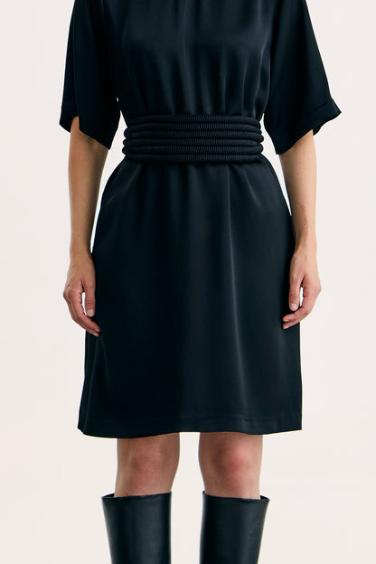 Black Silk Tshirt Dress Short