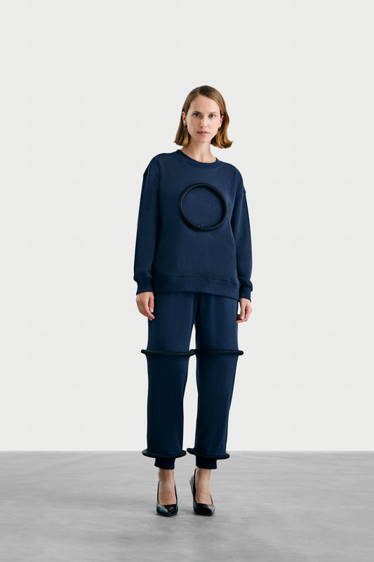 Black on Navy Agal Sweatshirt