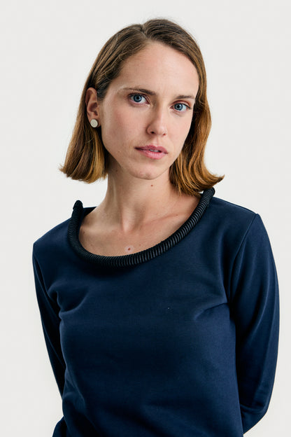 Black on Navy Agal Sweatshirt