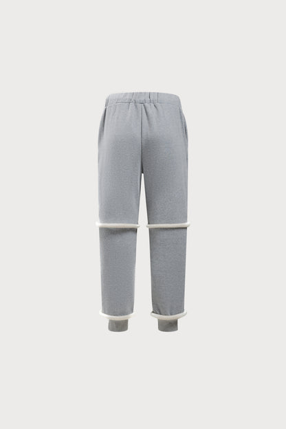 Ivory on Grey Agal Sweatpants