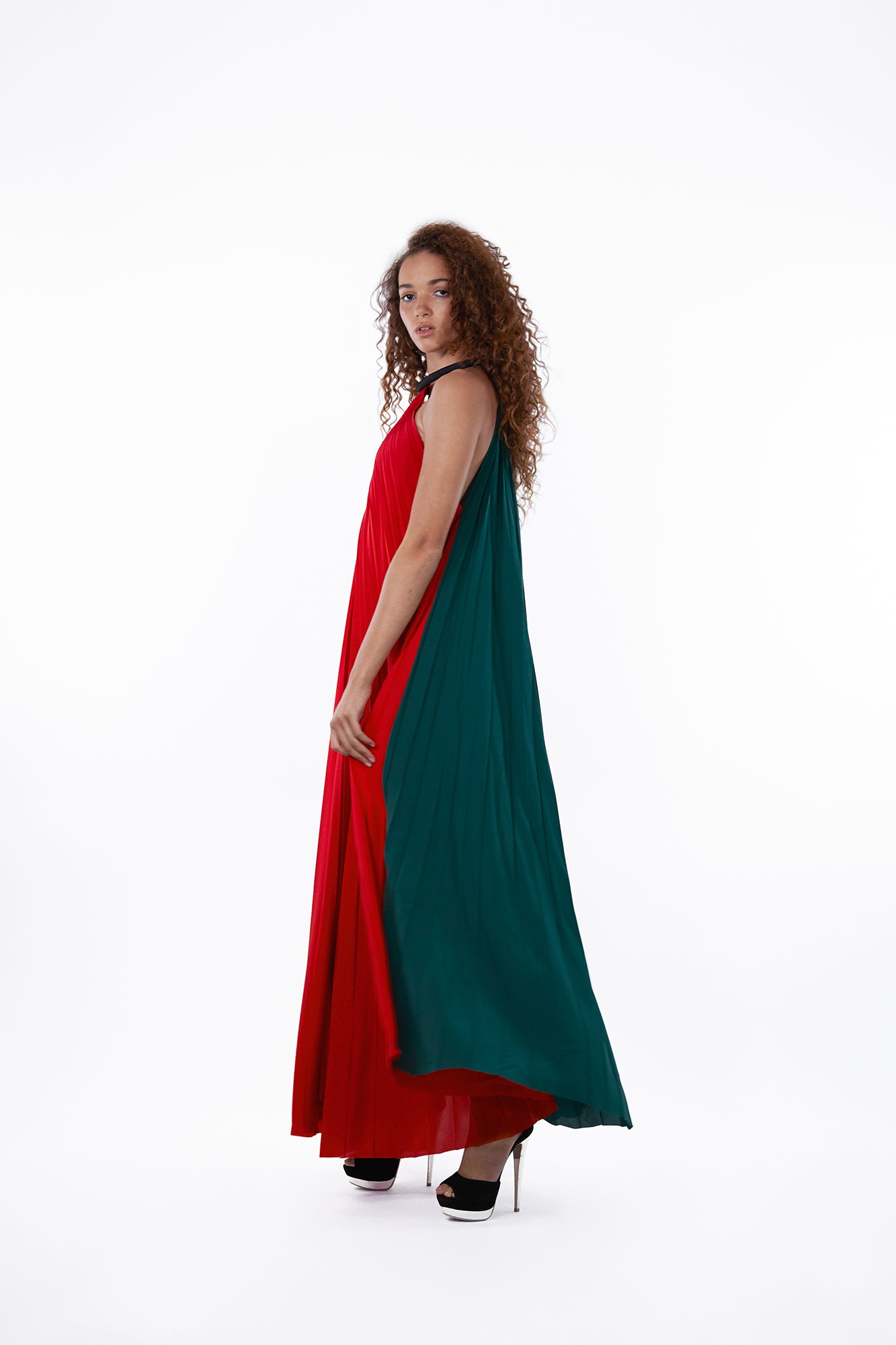 Red+Green Layla Dress